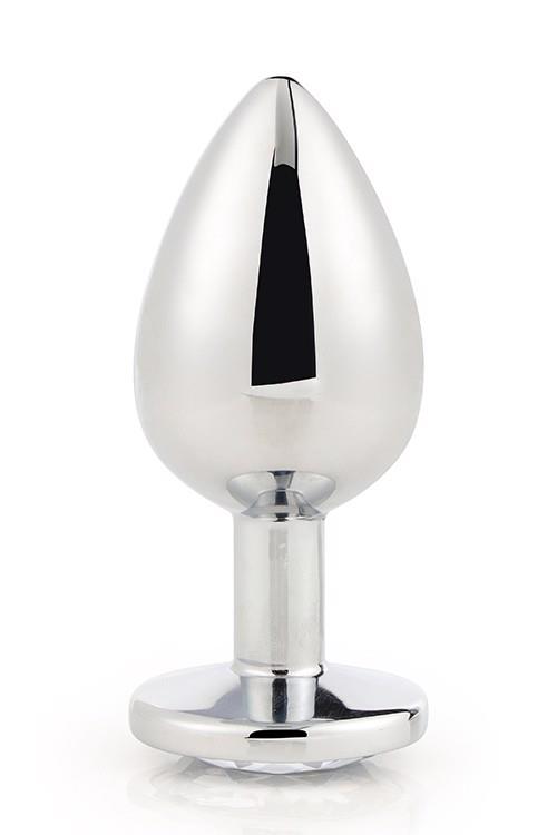 Gleaming love silver plug large